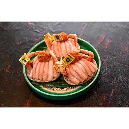 [越前 蟹の本陣]越前甲羅盛り 浜茹で[せいこがに 大]3杯セット90g前後×3 ※甲羅の重さは含みません