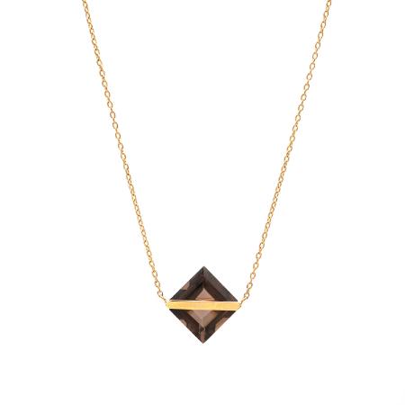 [januka/ヤヌカ]BAND NECKLACE SMOKYQUARTZ