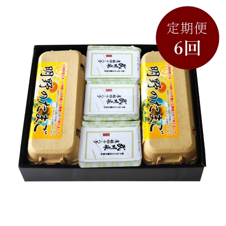 極み卵かけご飯Bセット(明野のたまご20個、武川米農林48号450g×3袋)定期便6回