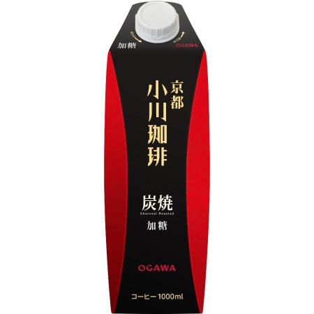 [小川珈琲]炭焼珈琲 アイスコーヒー 加糖1000ml×6本