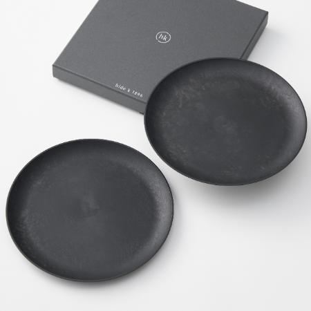 [hide k 1896]ROUND PLATE 21cmペアセット (中皿2枚セット)建築家 隈 研吾デザインモデル