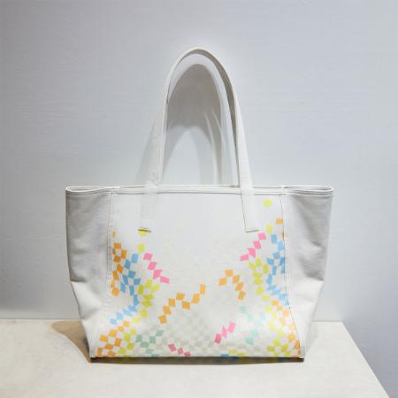 [hide k 1896]MINIMAL TOTE BAG large with MIKIO ART (GLASS FIBER)