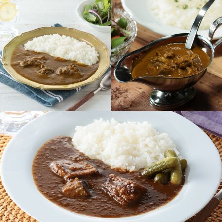 贅沢カレー「松阪牛・近江牛・飛騨牛」食べ比べ3種セット各1食(計3食)
