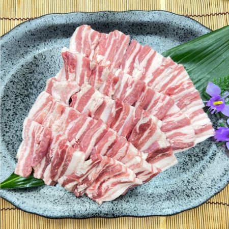 [岩島屋]恵那山麓寒天そだち「三浦豚」焼肉用(バラカルビ)250g×3(計750g)