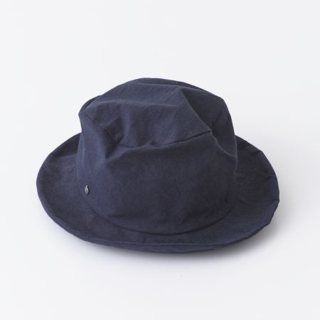 [S+kiki]Safari Hat Wax processing/ Navy Blue