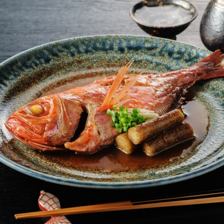 [網元武田丸]漁師味金目鯛の煮付け350g×2パック(ワタモチ:ウロコ、エラ、ハラワタを含む)