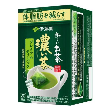 [伊藤園][機能性表示食品]お〜いお茶濃い茶プレミアムティーバッグ20袋40g(20袋)×8箱