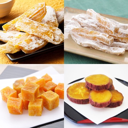[まるととづか]まるとの干しいも・芋菓子セット べにはるか角切り×2、平切り×2 各160g/安納芋菓子×1、恋いもグラッセ×1 各100g