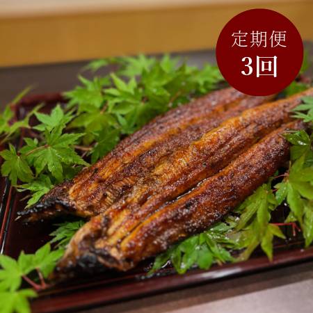 [うなぎ割烹 みかわ三水亭]三河産鰻 炭火手焼き「蒲焼」2尾[3ヵ月定期便]