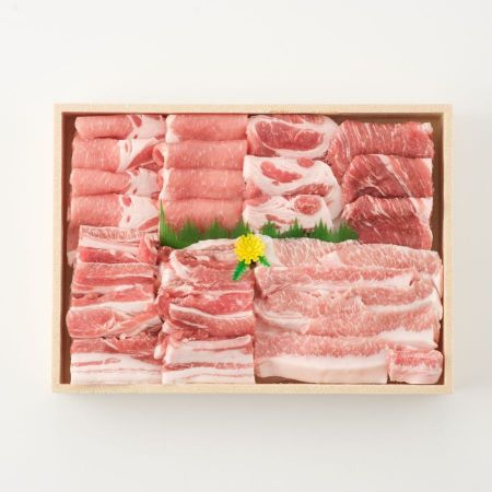 [ブリオ]「あいぽーく」焼肉・BBQ4種セット(ロース・肩ロース・バラ・トントロ)計780g