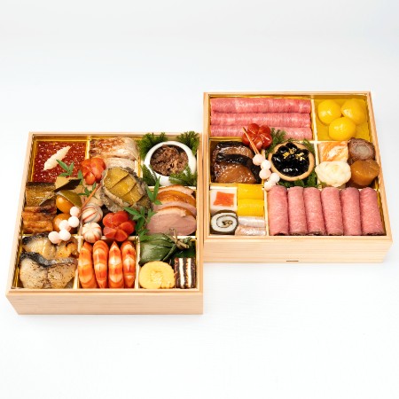 [松阪肉老舗 柿安]「料亭おせち」二段重(冷蔵/3〜4人前)[12月31日お届け]