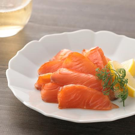 [海童工房 魚寅]「サーモン」冷燻製75g×10(計750g)(Mku-007)