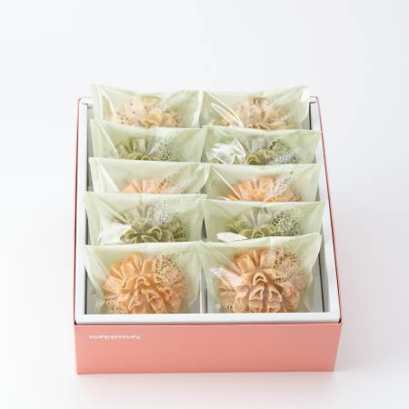 [賀門]「塩かりん」3種詰合せ (ごま塩・あおさ塩・えび塩)計10個