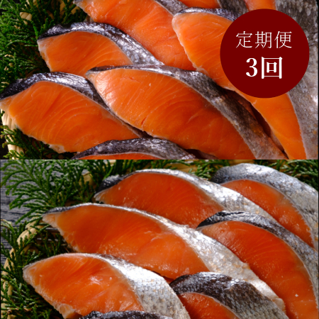 [丸徳誠洋水産][3カ月定期便]「銀鮭」切身食べ比べセット(あごだし・塩)各4切れ(個包装)