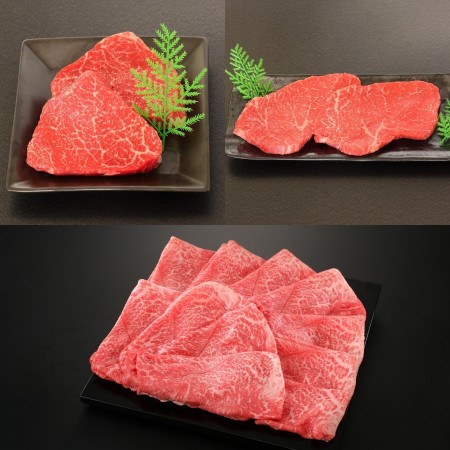 [銀閣寺大西]京都肉 赤身ステーキ130g×4枚・しゃぶしゃぶ500gセット