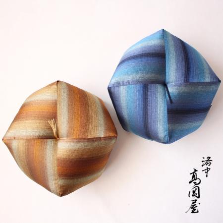 [洛中高岡屋]西陣織 おじゃみ座布団 段ぼかし 2個セット