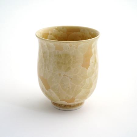 [陶あん]花結晶 湯呑(金花)