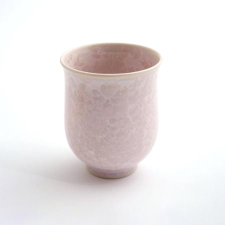 [陶あん]花結晶 湯呑(ピンク)