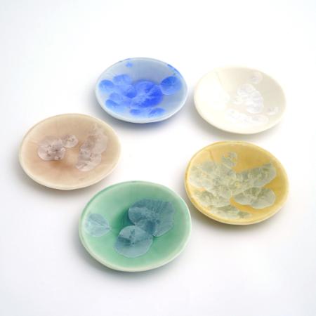 [陶あん]花結晶 三寸皿揃