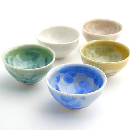 [陶あん]花結晶 ぐい呑揃