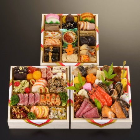 [京料理濱登久]おせち和洋三段重(冷蔵/4〜5人前)[12月31日お届け]