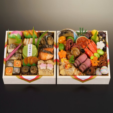 [京料理濱登久]おせち二段重(冷蔵/3〜4人前)[12月31日お届け]