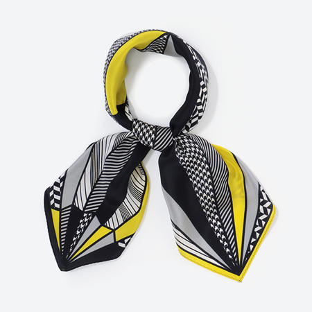 [MACOOL]シルクスカーフTSURU yellow65