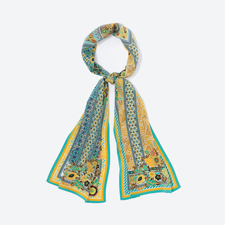 [MACOOL]シルクスカーフITO yellow150