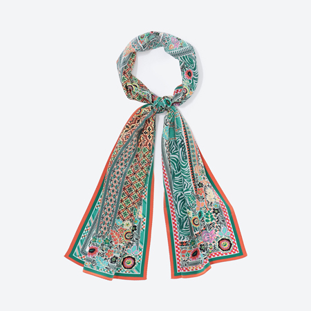 [MACOOL]シルクスカーフITO green150