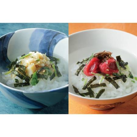 [京都吉兆]「贅沢茶漬 2種」(ふぐ・梅干)各2人前(計4人前)