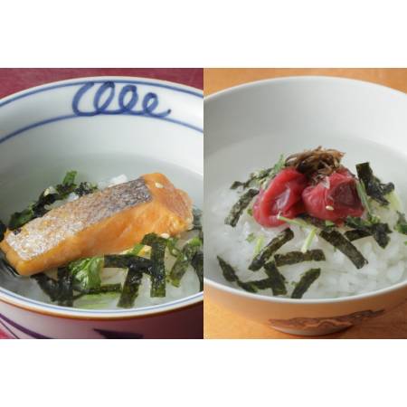 [京都吉兆]「贅沢茶漬 2種」(鮭・梅干)各2人前(計4人前)