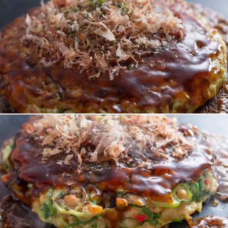 [簡単電子レンジ][京都 川端二条 夢屋]"ふわふわ"「お好み焼き」&九条ねぎ"ふわふわ"「お好み焼き」計5枚