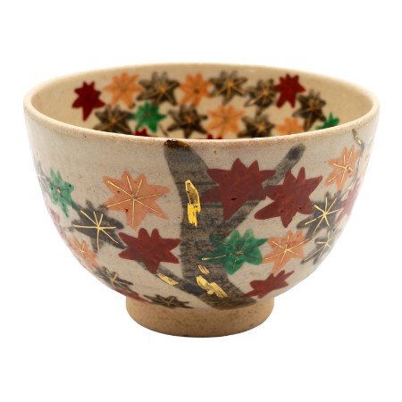 [北哉窯]抹茶碗 御本手 紅葉