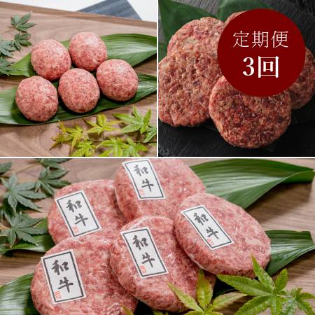 [ABCフーズサービス]「ハンバーグ」3種食べ比べ[3ヵ月定期便]