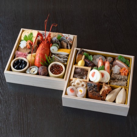 [京料理 松正]特製おせち二段重(冷蔵)3〜4人前[12月31日お届け]