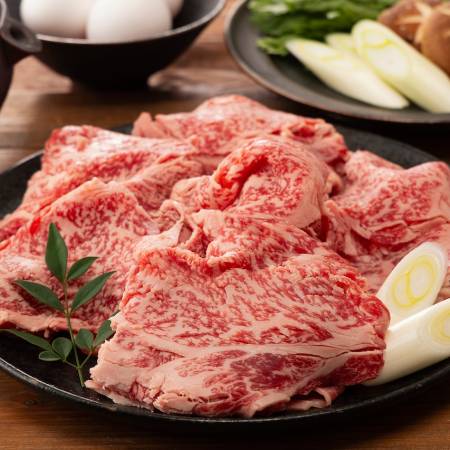 [京都丹波牧場]"長期肥育"黒毛和牛「平井牛」A5ランク霜降りすき焼き・しゃぶしゃぶ用(肩ロースorリブロースorMIX)500g