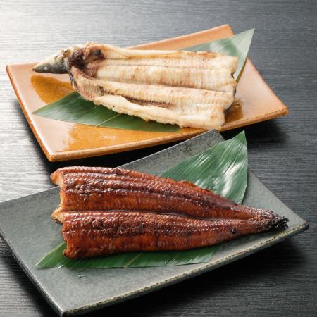 [天の酒喰食房]国産「鰻」蒲焼き&白焼き各1/2尾(計180g)2〜3人前