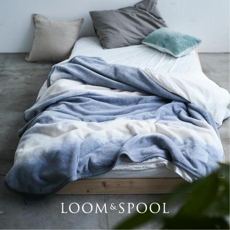 [LOOM&SPOOL]Flood of Light 綿毛布シングル