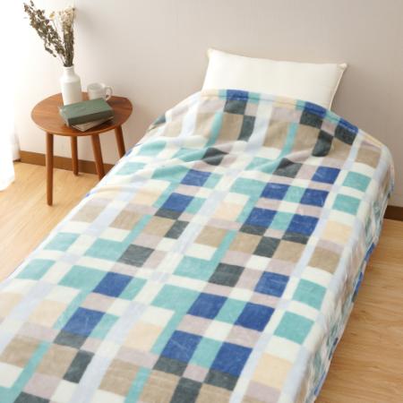 [DAKS/ダックス]アニバーサーリー アクリルニューマイヤー毛布 ブルー