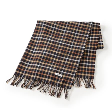 [DAKS/ダックス]ハウスチェック ウールひざ掛け(化粧箱入り)ブラック