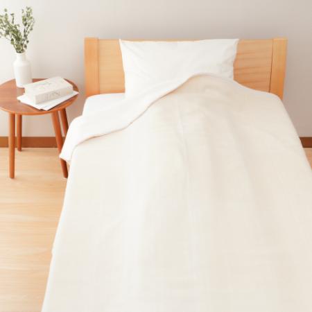 [Dear Japan/ディアジャパン]無着色 ニューマイヤー綿毛布 アイボリー