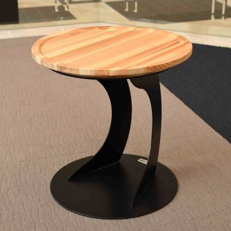 [WEST EXPRESS 銀河 オマージュ家具]サイドテーブル[ 4号車フリースペース 木製丸形テーブル ]