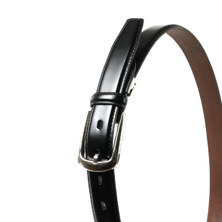 [THE WARMTHCRAFTS-MANUFACTURE]CORDOVAN BELT/ コードバン ベルト フリーサイズ・ブラック