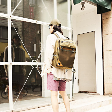 [CIE]豊岡鞄 CIE BALLISTIC AIR SQUARE BACKPACK(071903)(カーキ)