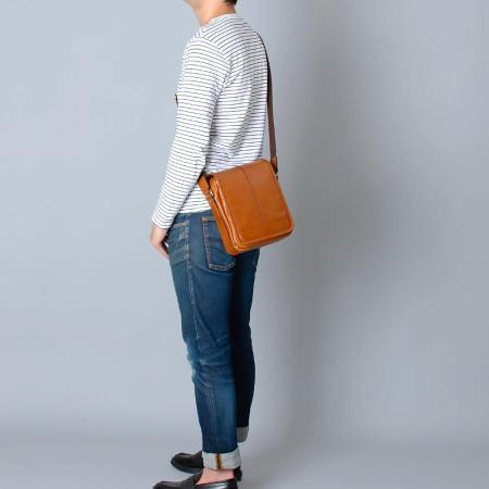 [ORIGINAL BASIC]豊岡鞄 皮革縦型フラップSD(ブラウン)696973