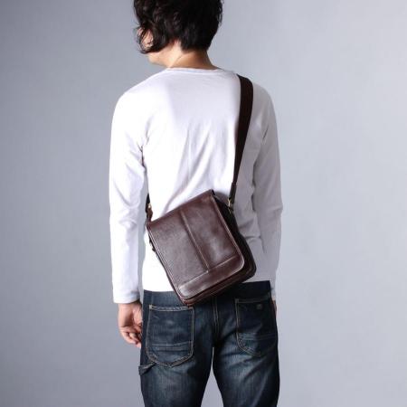[ORIGINAL BASIC]豊岡鞄 皮革縦型フラップSD(チョコ)696973