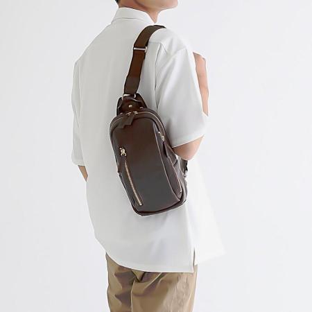 [ORIGINAL BASIC]豊岡鞄 皮革ワンショルダー(チョコ)179468