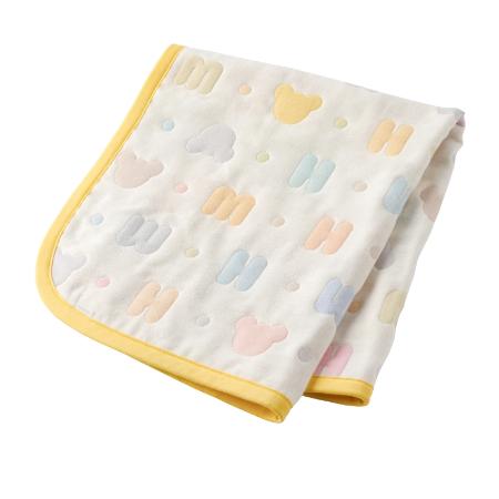 [miki HOUSE/ミキハウス]パステルロゴ柄ガーゼケット/S