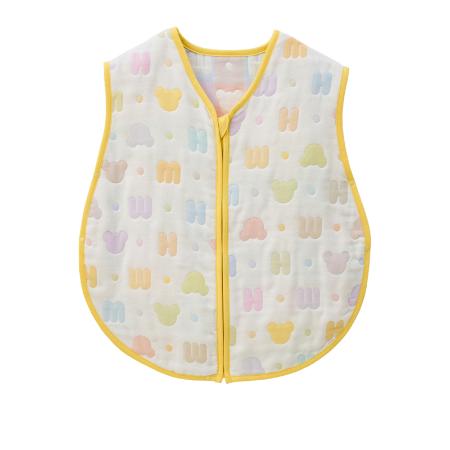 [miki HOUSE/ミキハウス]パステルロゴ柄ガーゼスリーパー