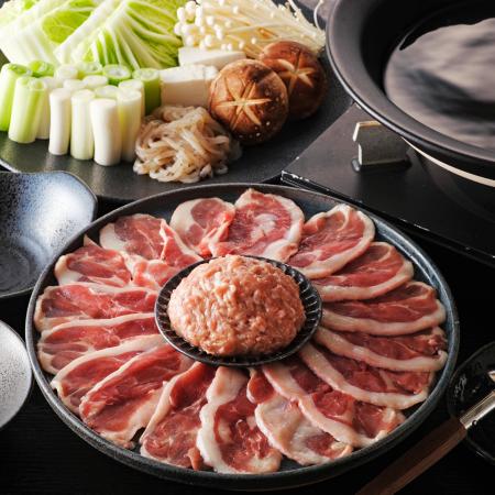 [アイガモの谷口]「但馬鴨鍋」うどん付3〜4人前